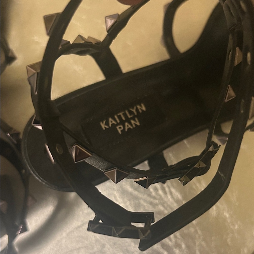 Kaitlyn Pan (Valentino look alike) black studded heels - Picture 2 of 5